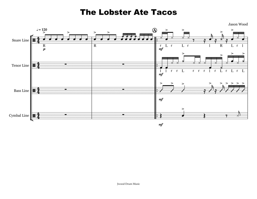 The Lobster Ate Tacos (Drumline Cadence) image number null