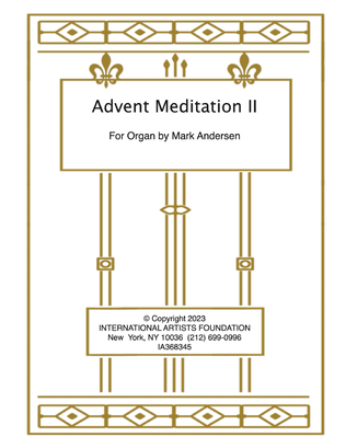 Advent Meditation II for organ by Mark Andersen