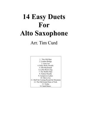 Book cover for 14 Easy Duets For Saxophone