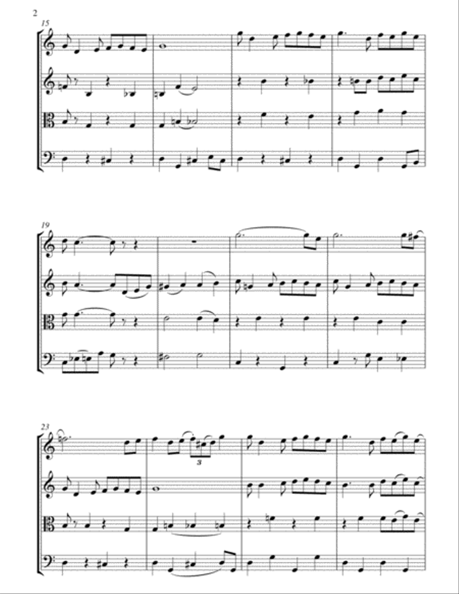 A Kiss To Build A Dream On String Quartet scores gallery preview page 3