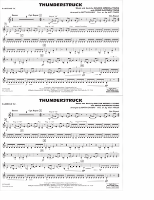 Thunderstruck (arr. Matt Conaway) - Baritone T.C.