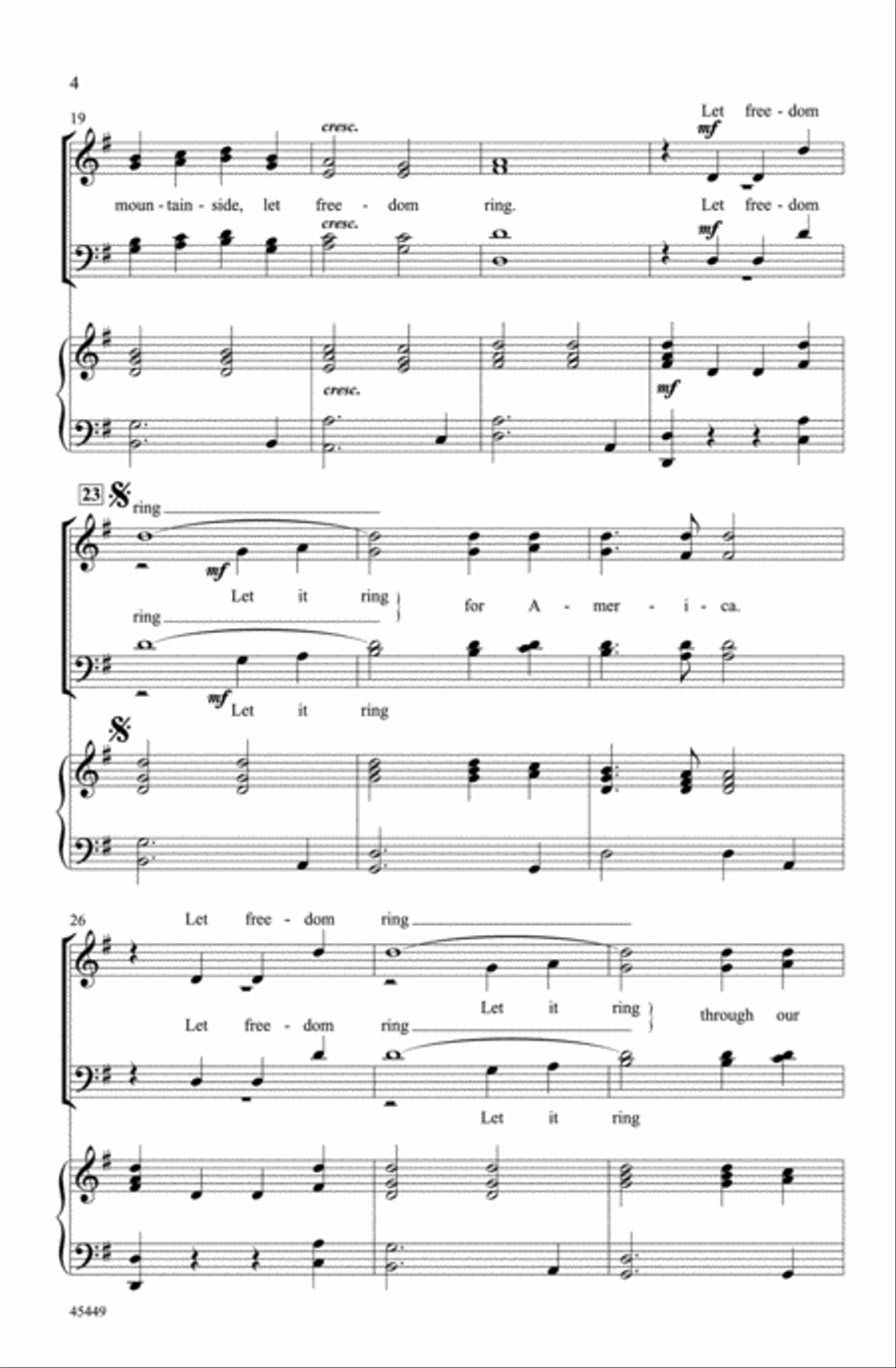 Let Freedom Ring! Choir scores gallery preview page 3