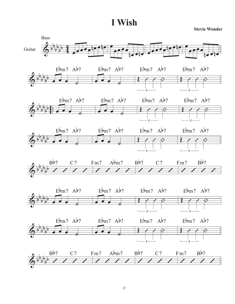 I Wish Piano, Vocal scores gallery preview page 1