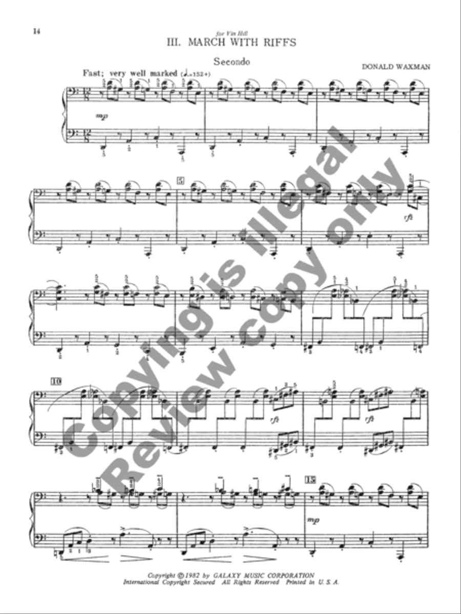 Three Marches for Four Hands Piano Duet scores gallery preview page 23