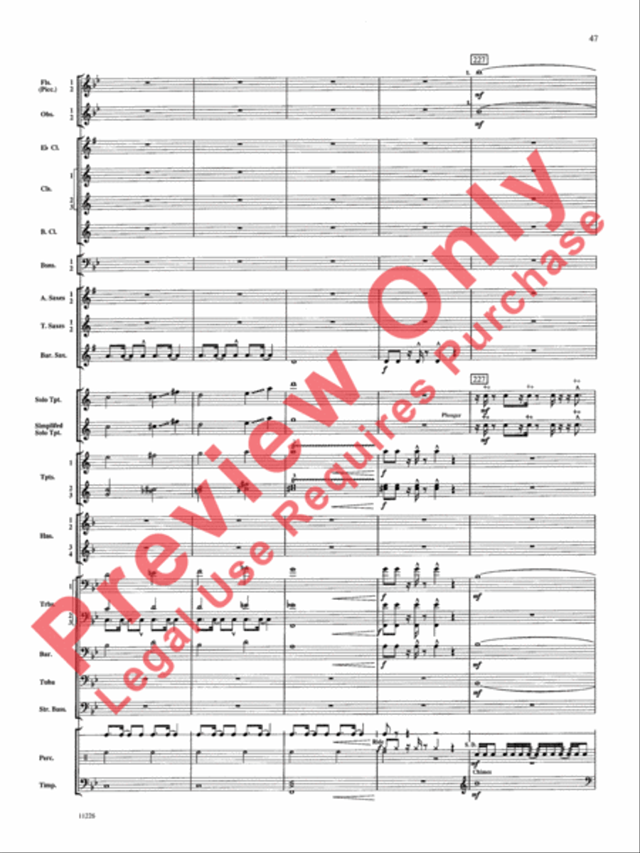 American Jazz Suite American Jazz Suite Concert Band scores gallery preview page 48