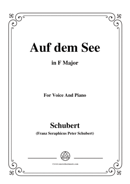 Schubert-Auf dem See,Op.92 No.2,in F Major,for Voice&Piano image number null