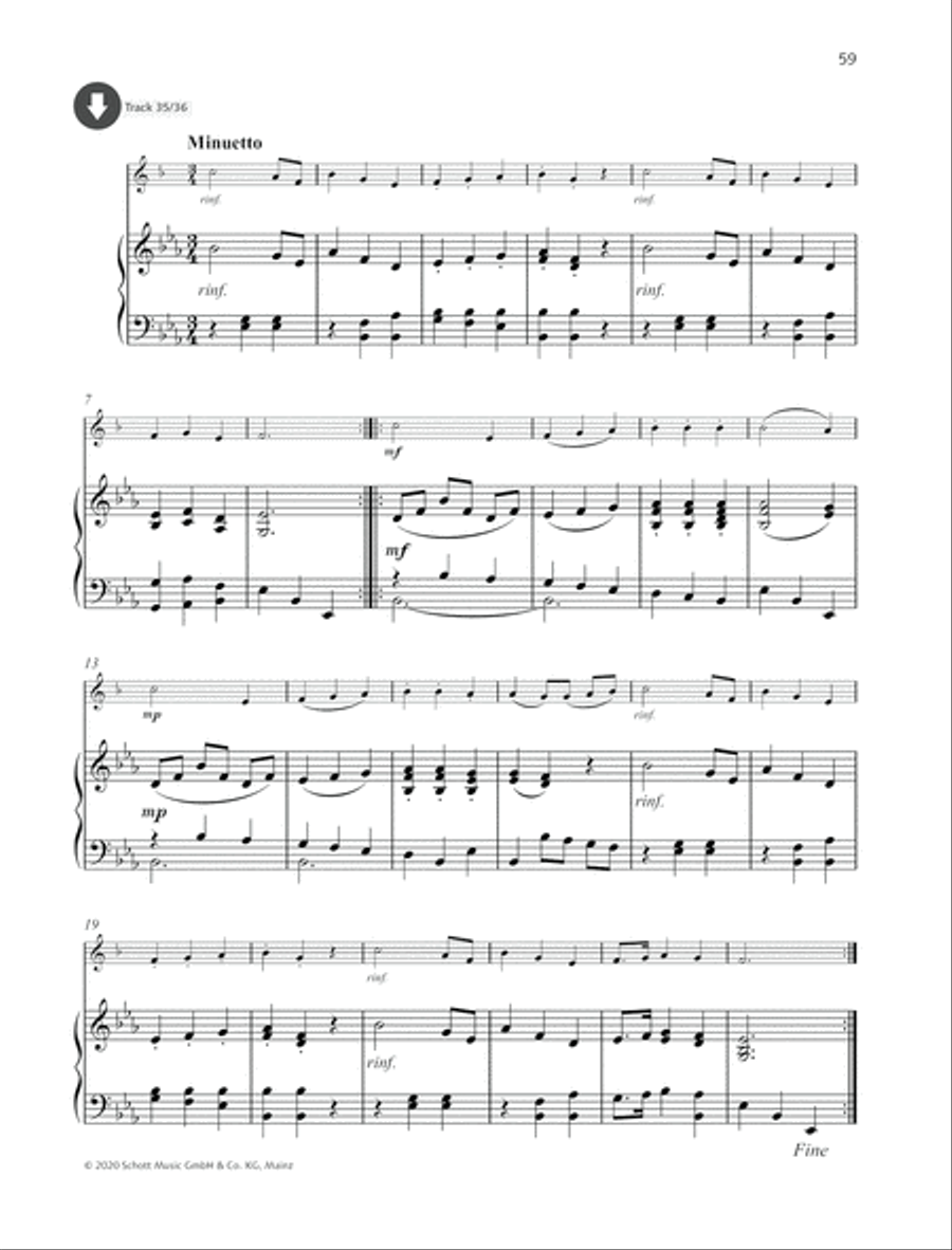 Sonata E-flat major B-Flat Trumpet scores gallery preview page 6
