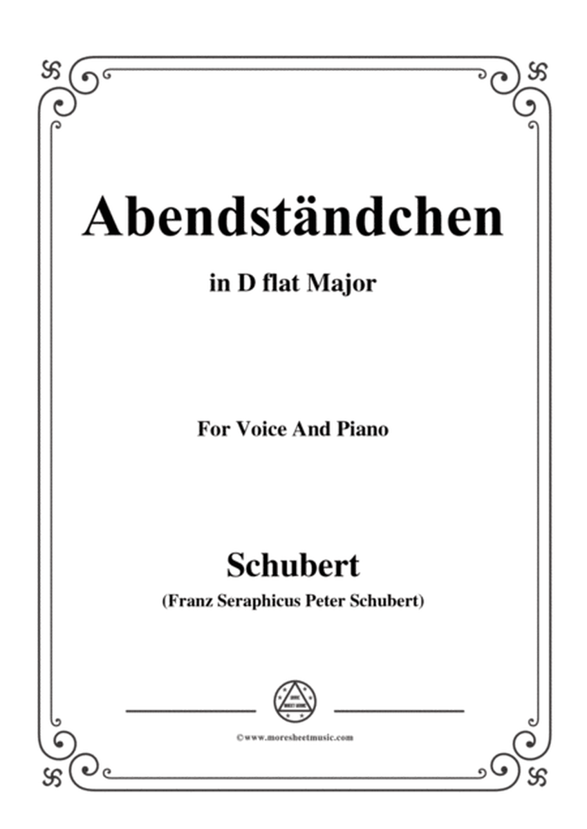 Schubert-Abendständchen,in D flat Major,for Voice&Piano image number null