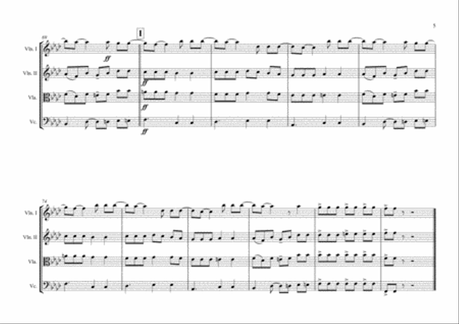 Smells Like Teen Spirit String Quartet scores gallery preview page 6