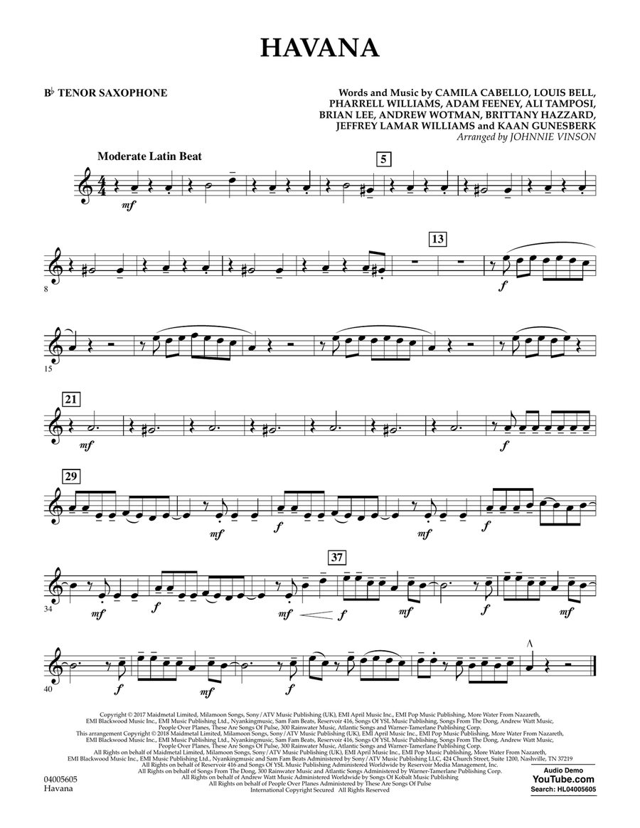 Havana - Bb Tenor Saxophone