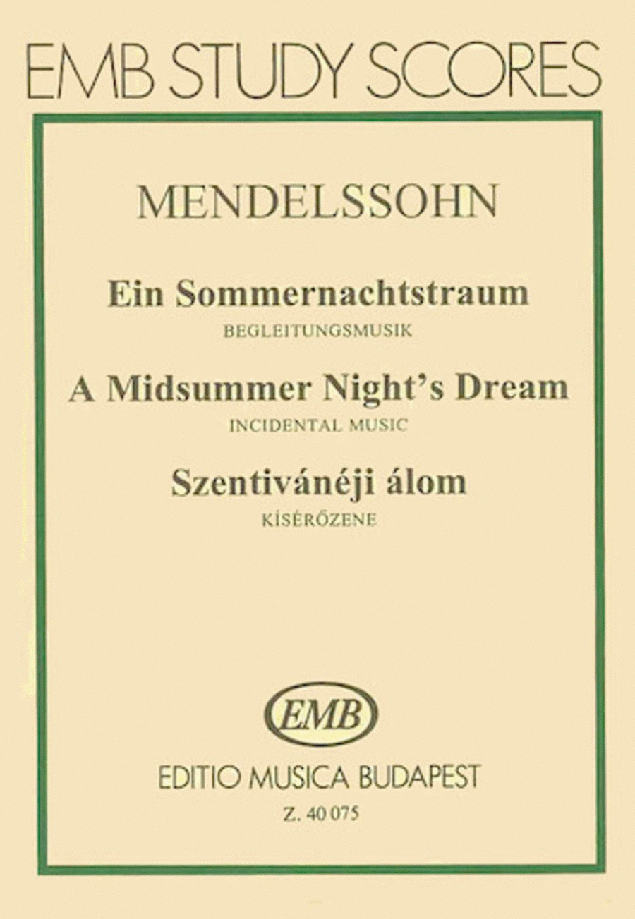 A Midsummer Night's Dream Miniature Score scores gallery preview page 1
