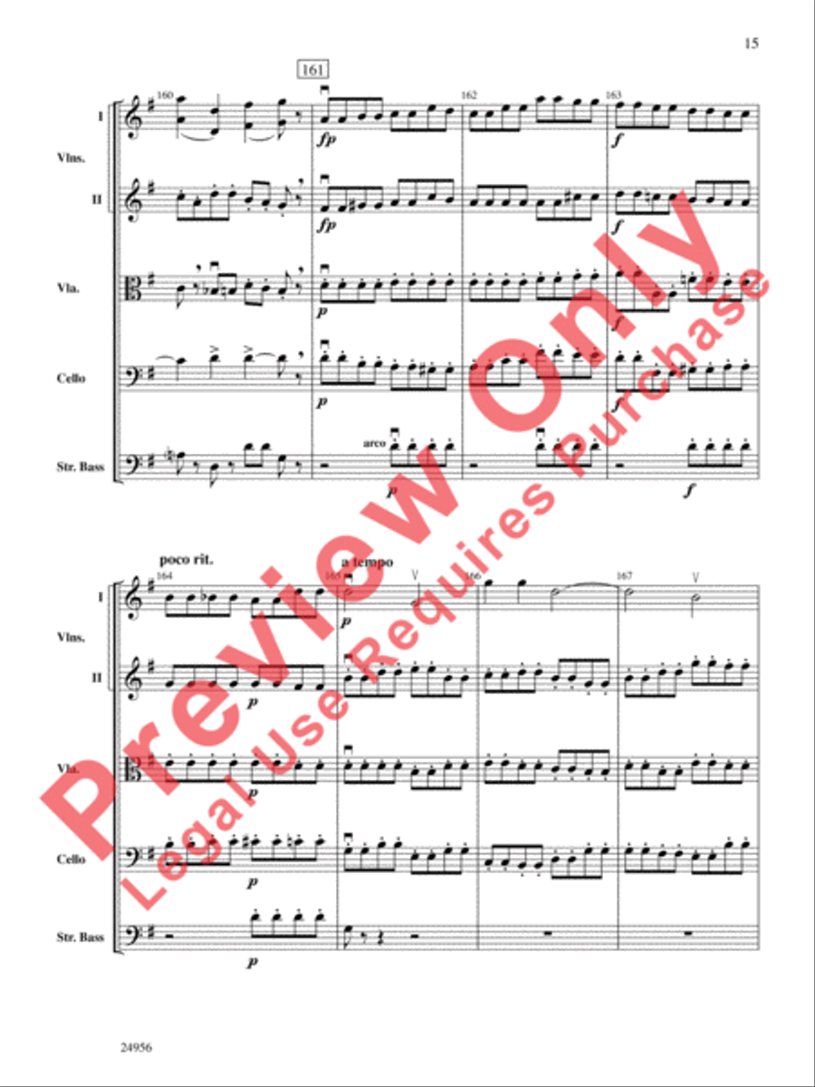 Allegretto Grazioso (from Symphony No. 8) String Orchestra scores gallery preview page 16