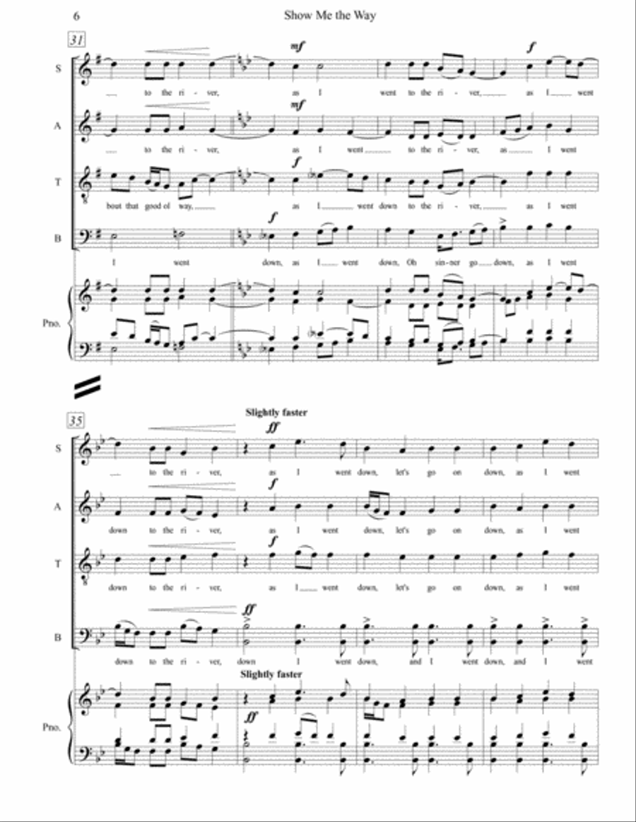 Show Me the Way Show Me the Way Choir scores gallery preview page 6