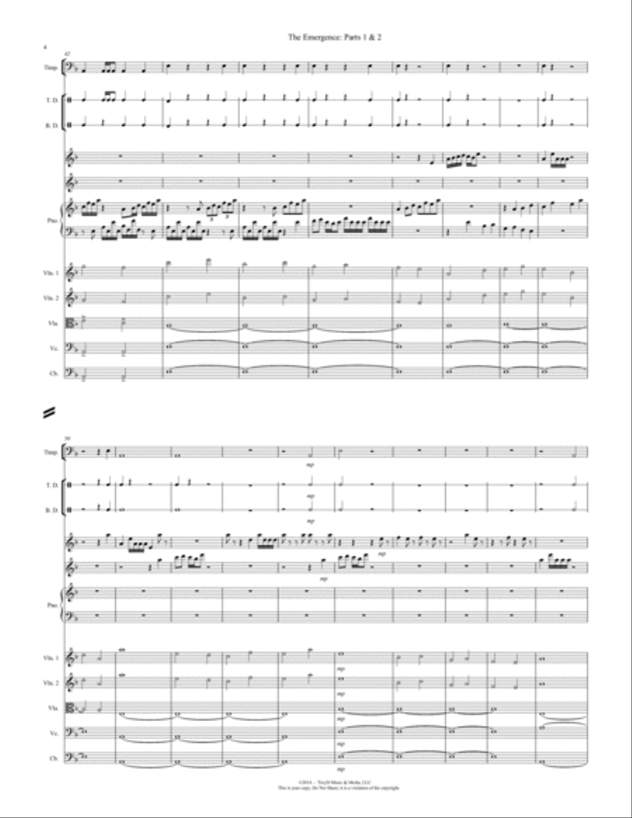 The Emergence, Parts 1 & 2 Chamber Orchestra scores gallery preview page 4