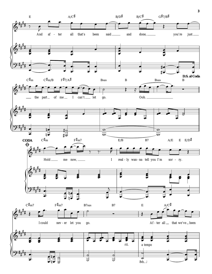 Hard To Say I'm Sorry Piano, Vocal scores gallery preview page 3