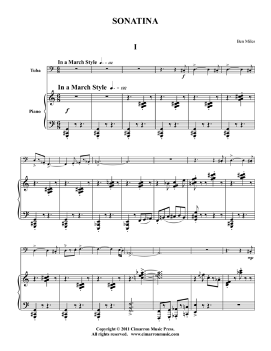 Sonatina Tuba scores gallery preview page 1