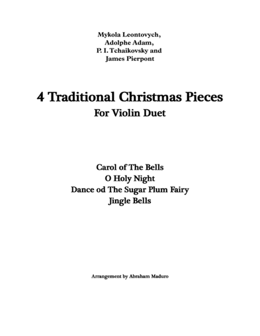 4 Traditional Christmas Pieces for Violin Duet image number null