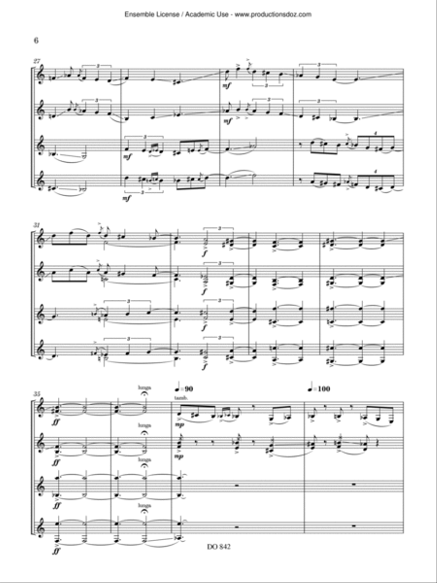Swirling Modes Guitar Ensemble scores gallery preview page 6