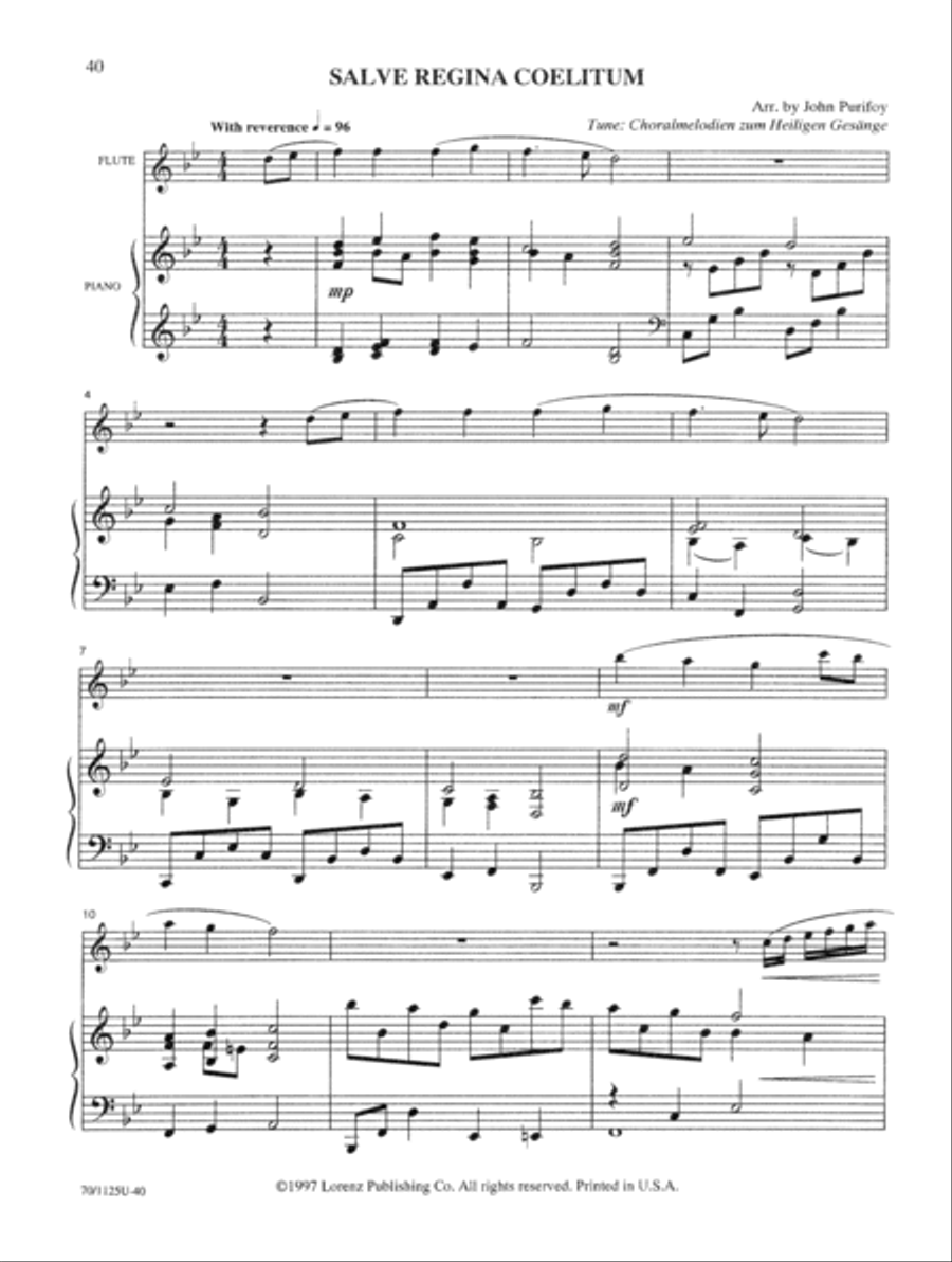 Contemporary Hymn Settings for Flute and Piano Flute Solo scores gallery preview page 22