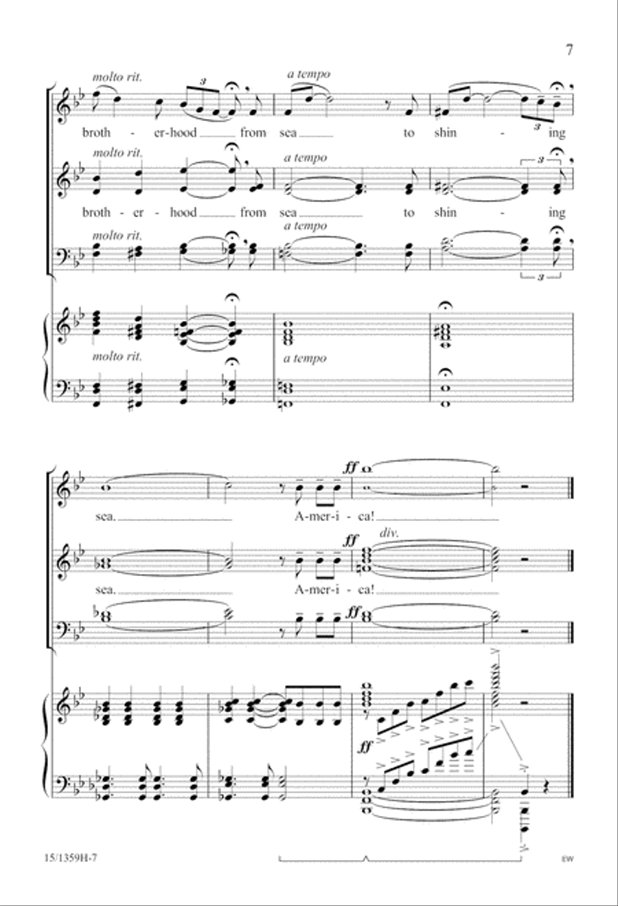 America the Beautiful 4-Part scores gallery preview page 7