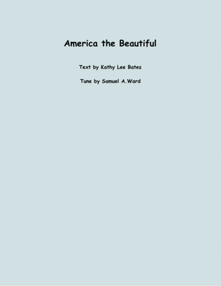 Book cover for America the Beautiful (two violins and cello)