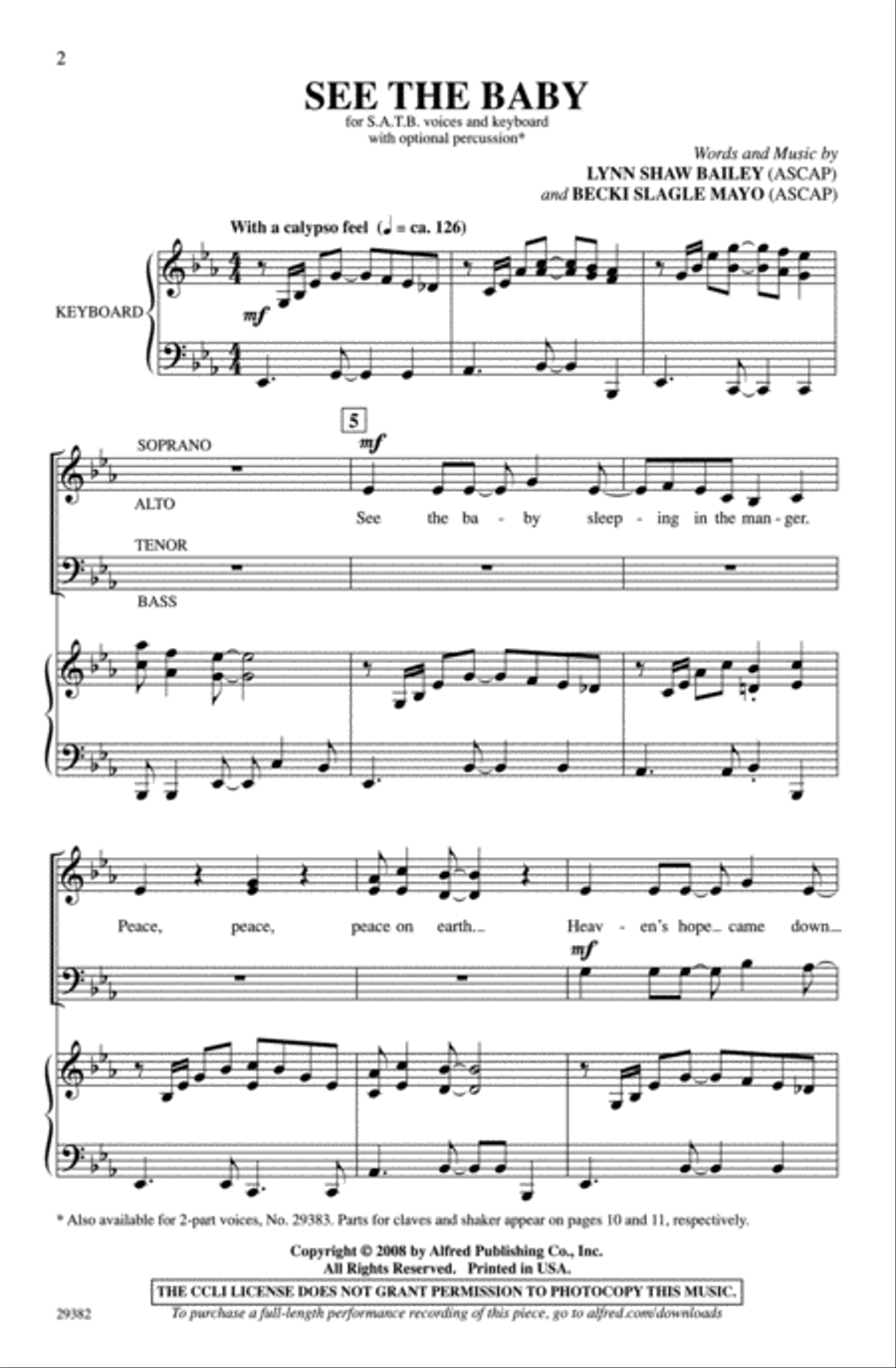 See the Baby 4-Part scores gallery preview page 2