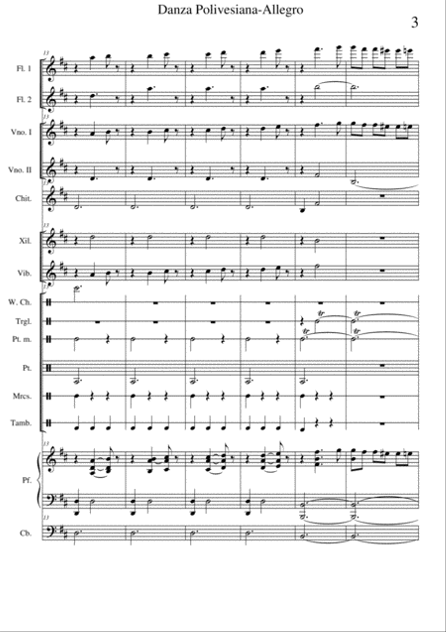 Polovtsian Dance (from Prince Igor). Allegro Large Ensemble scores gallery preview page 3