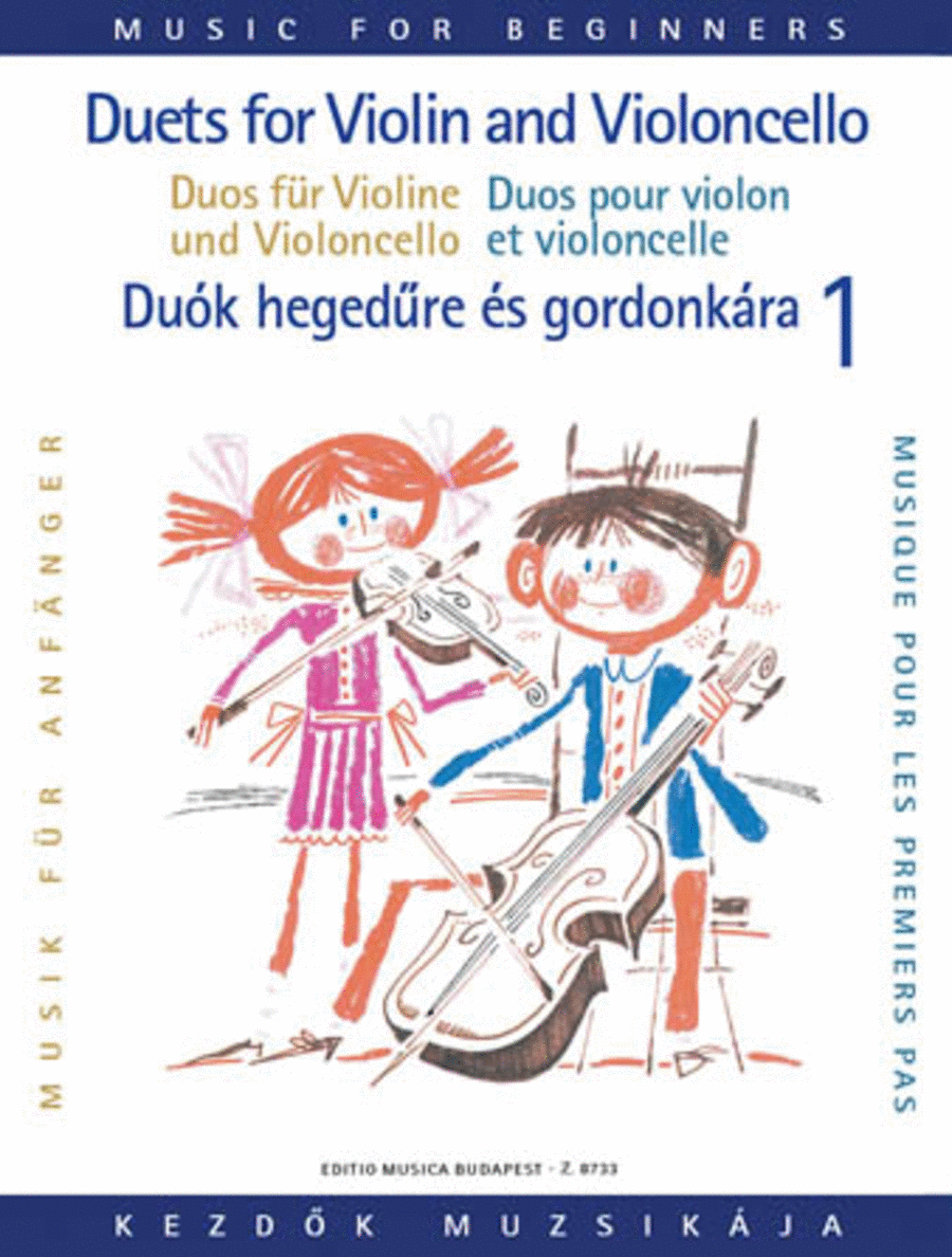 Duets for Violin and Violoncello for Beginners String Duet scores gallery preview page 1