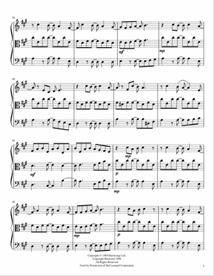 Here Comes The Sun String Trio scores gallery preview page 4