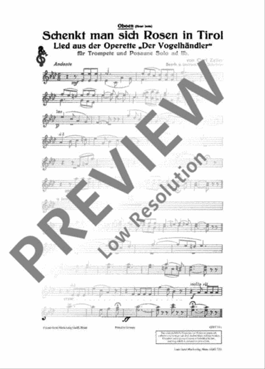 Schenkt man sich Rosen in Tirol Concert Band scores gallery preview page 15