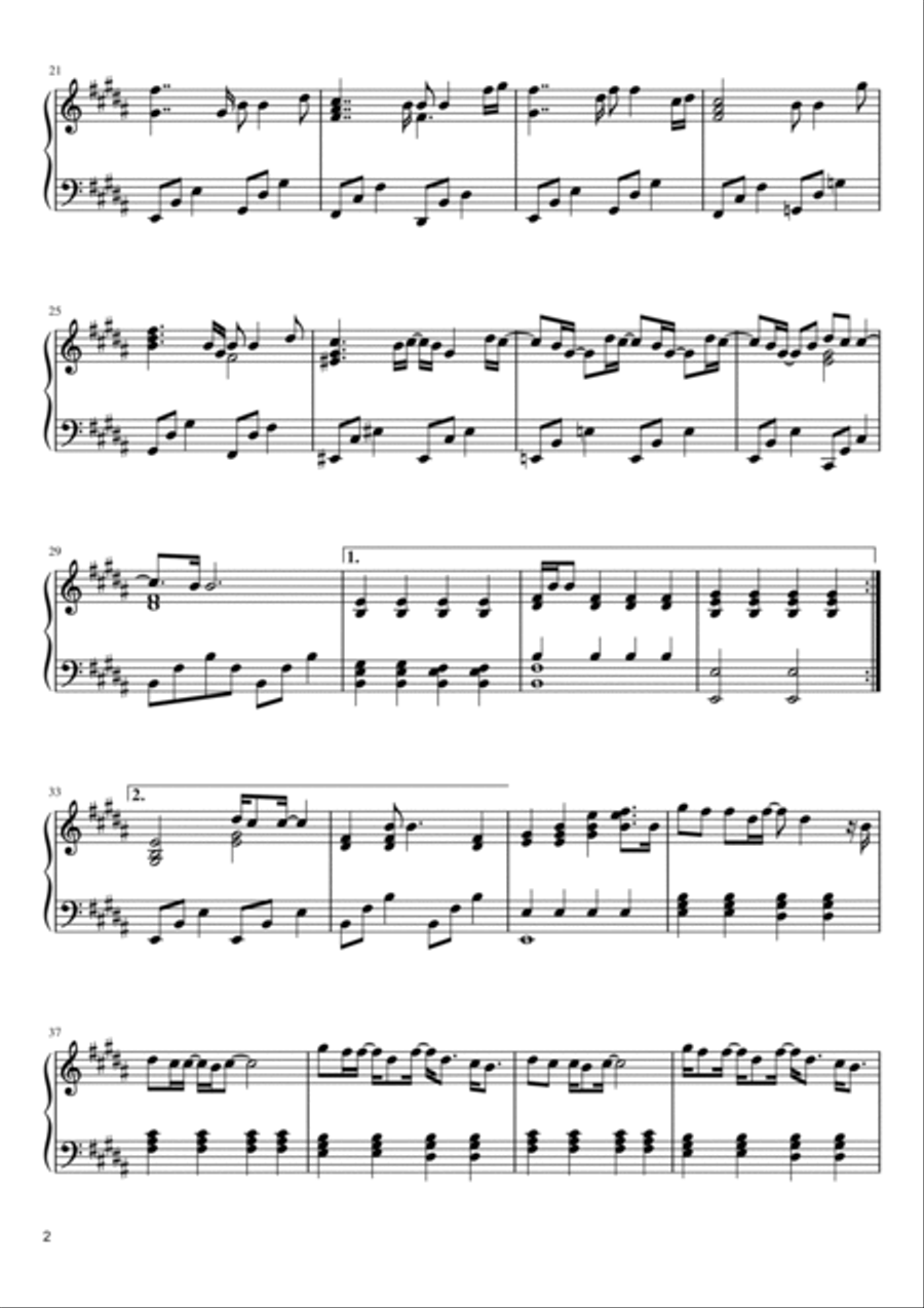 Walls Piano Solo scores gallery preview page 2