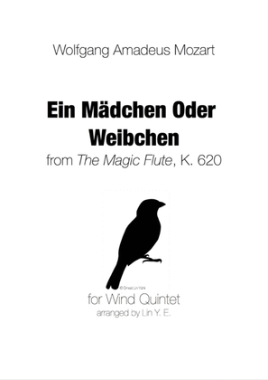 Book cover for Mozart - Ein Mädchen oder Weibchen for Wind Quintet