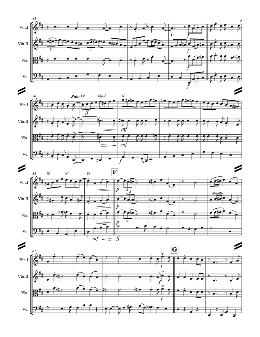 A Holly Jolly Christmas String Quartet scores gallery preview page 4