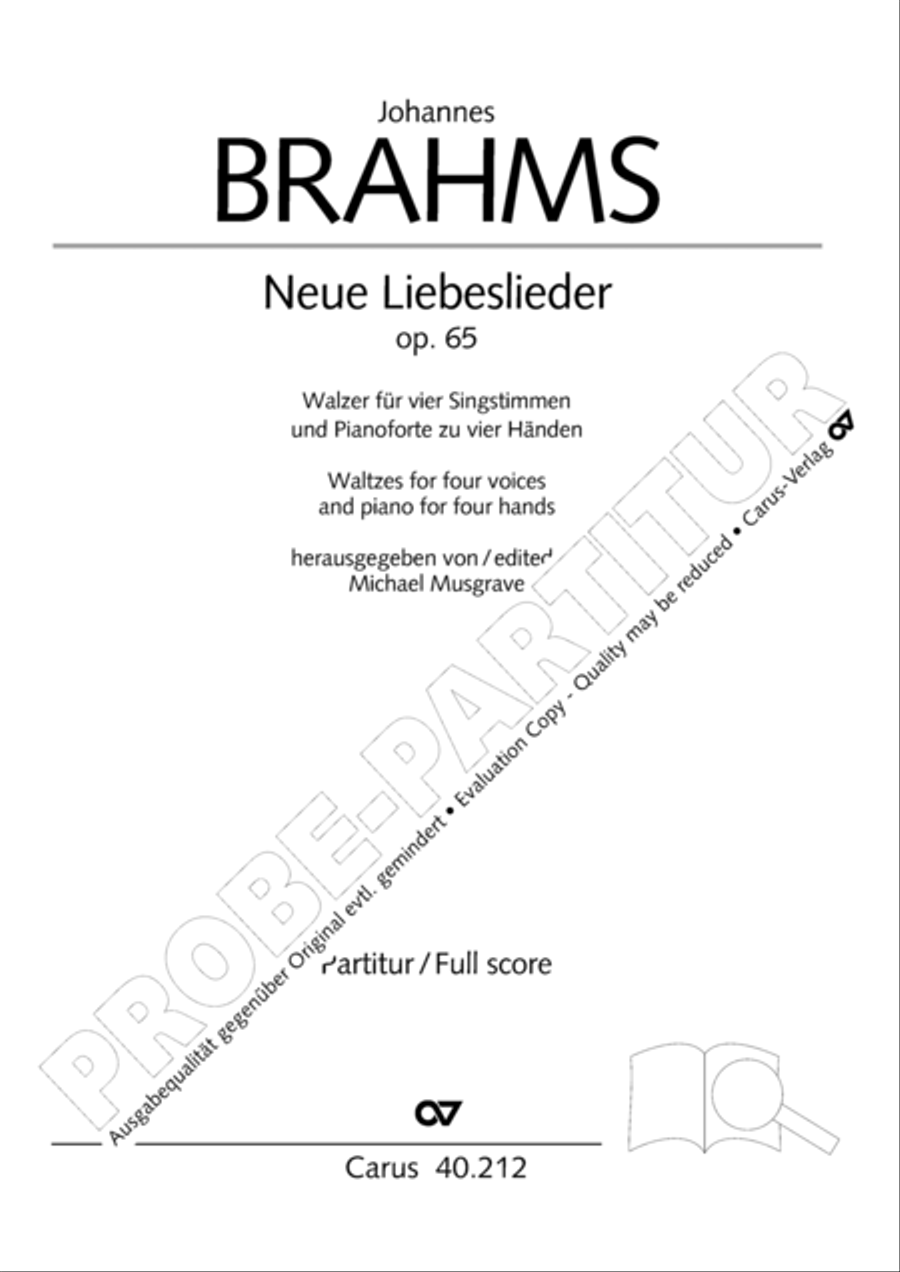 Neue Liebeslieder-Walzer, Op. 65 Choir scores gallery preview page 2