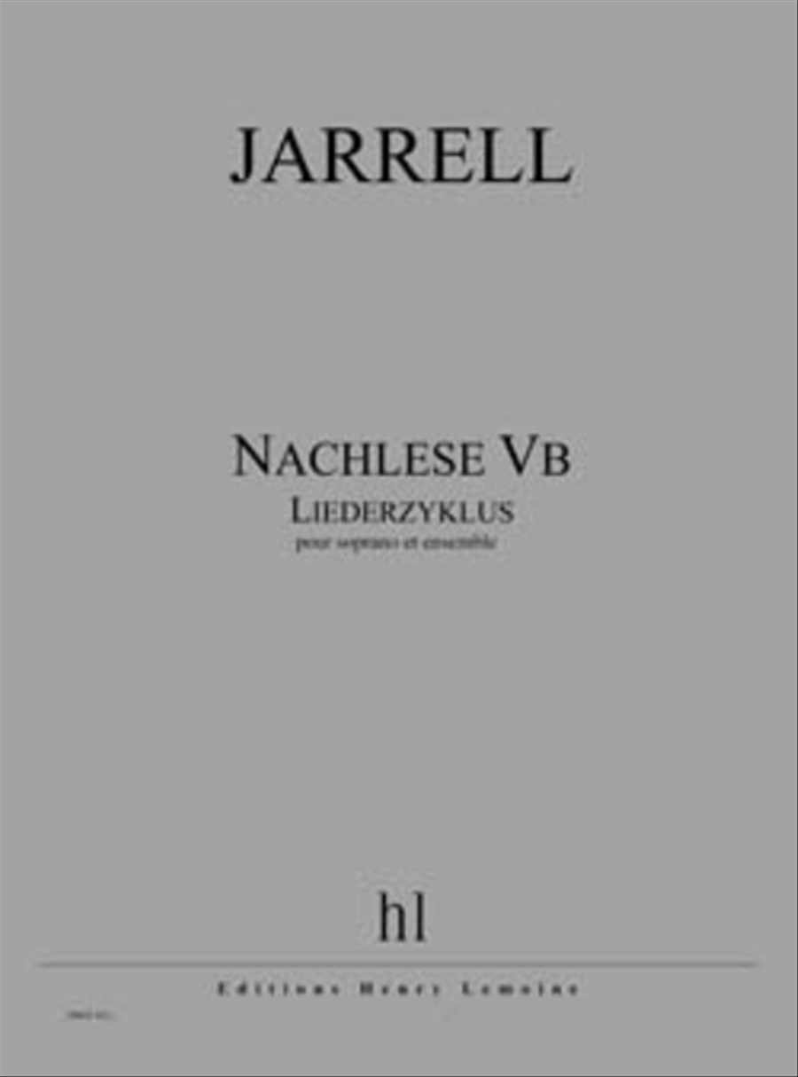 Nachlese Vb (Liederzyklus) Soprano Voice scores gallery preview page 1