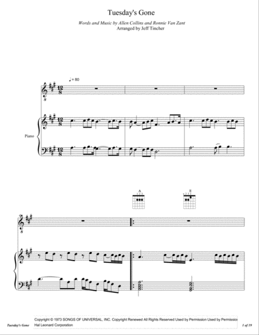 Tuesday's Gone Voice scores gallery preview page 2