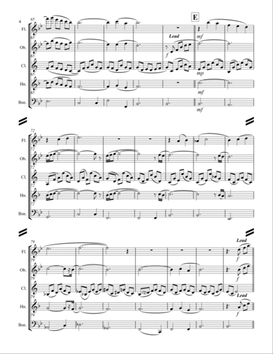 Cavatina Woodwind Quintet scores gallery preview page 5