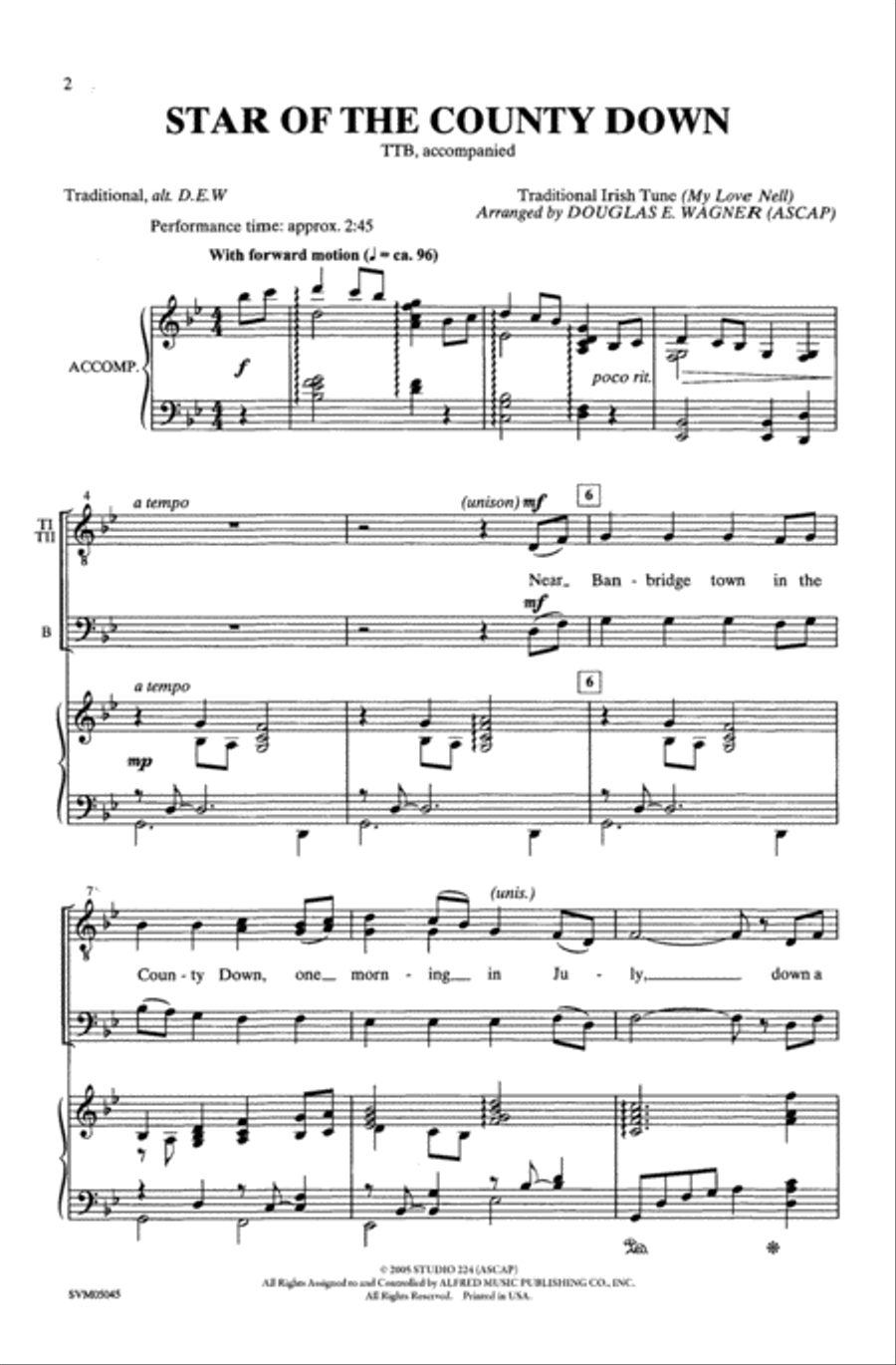 Star of the County Down Star of the County Down Men's Choir scores gallery preview page 9