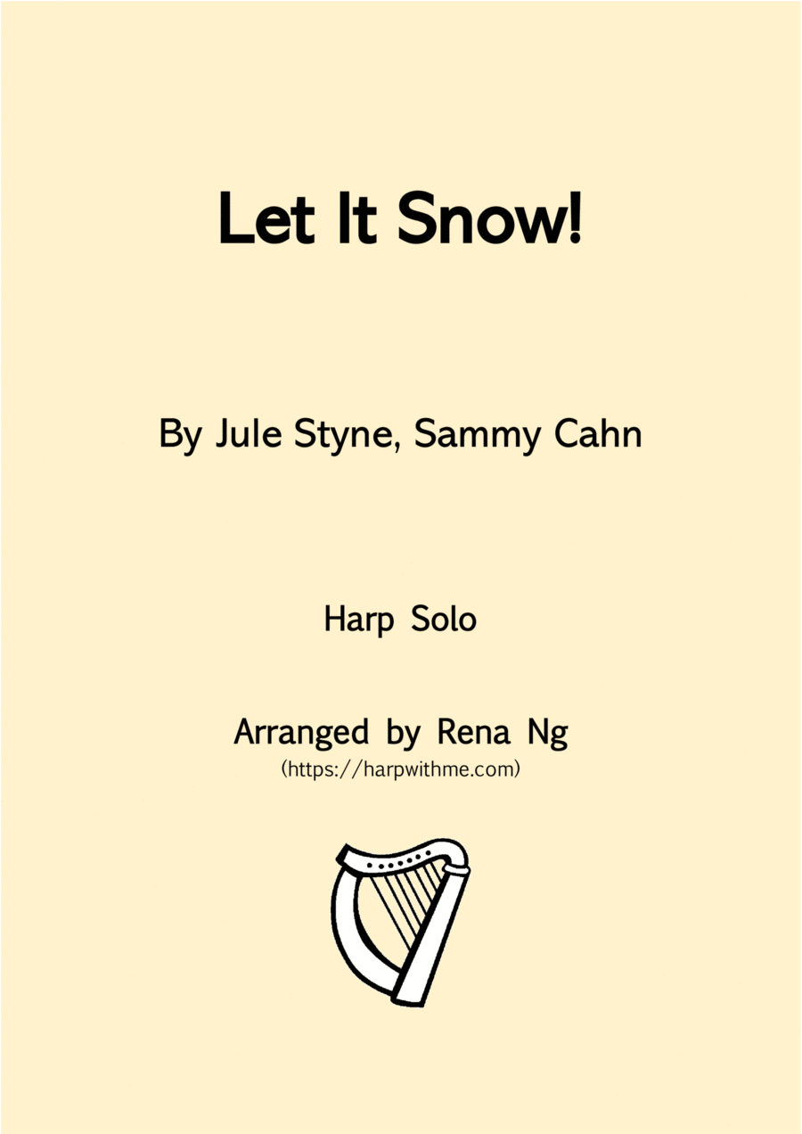 Let It Snow! Let It Snow! Let It Snow! Harp scores gallery preview page 1