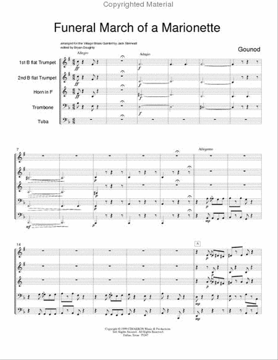 March of a Marionette March of a Marionette Brass Quintet scores gallery preview page 2