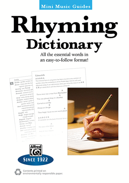 Mini Music Guides -- Rhyming Dictionary