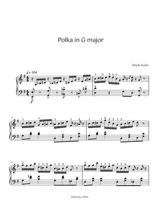 Book cover for Polka in G major for Intermediate Solo Piano