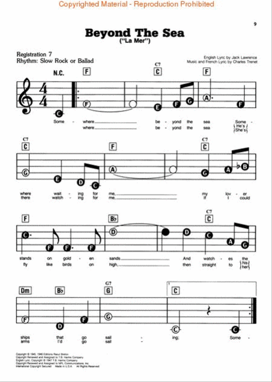 Lawrence Welk Songbook Electronic Keyboard scores gallery preview page 3