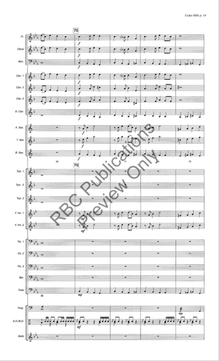 Cedar Hills Cedar Hills Concert Band scores gallery preview page 17