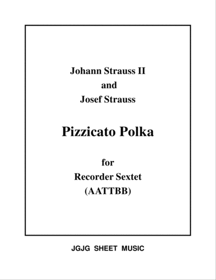 Pizzicato Polka for Recorder Sextet Recorder scores gallery preview page 1