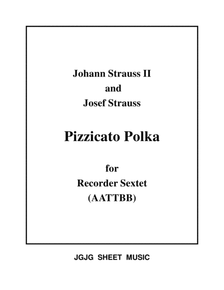 Pizzicato Polka for Recorder Sextet image number null