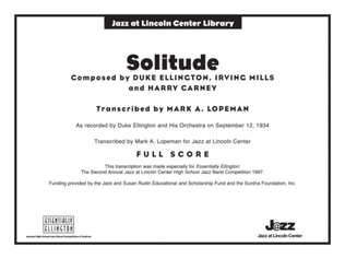 Book cover for Solitude: Score