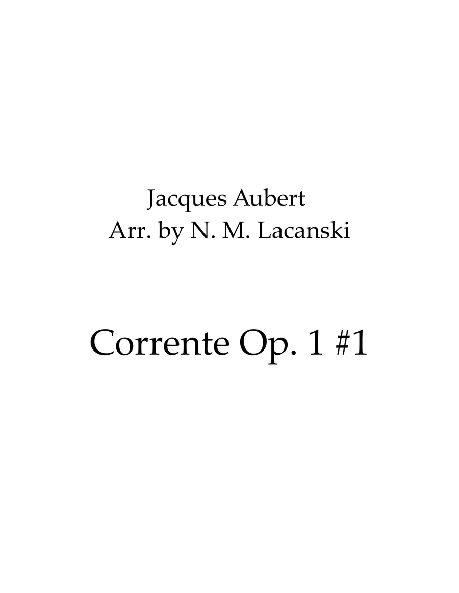 Corrente Op. 1 #1