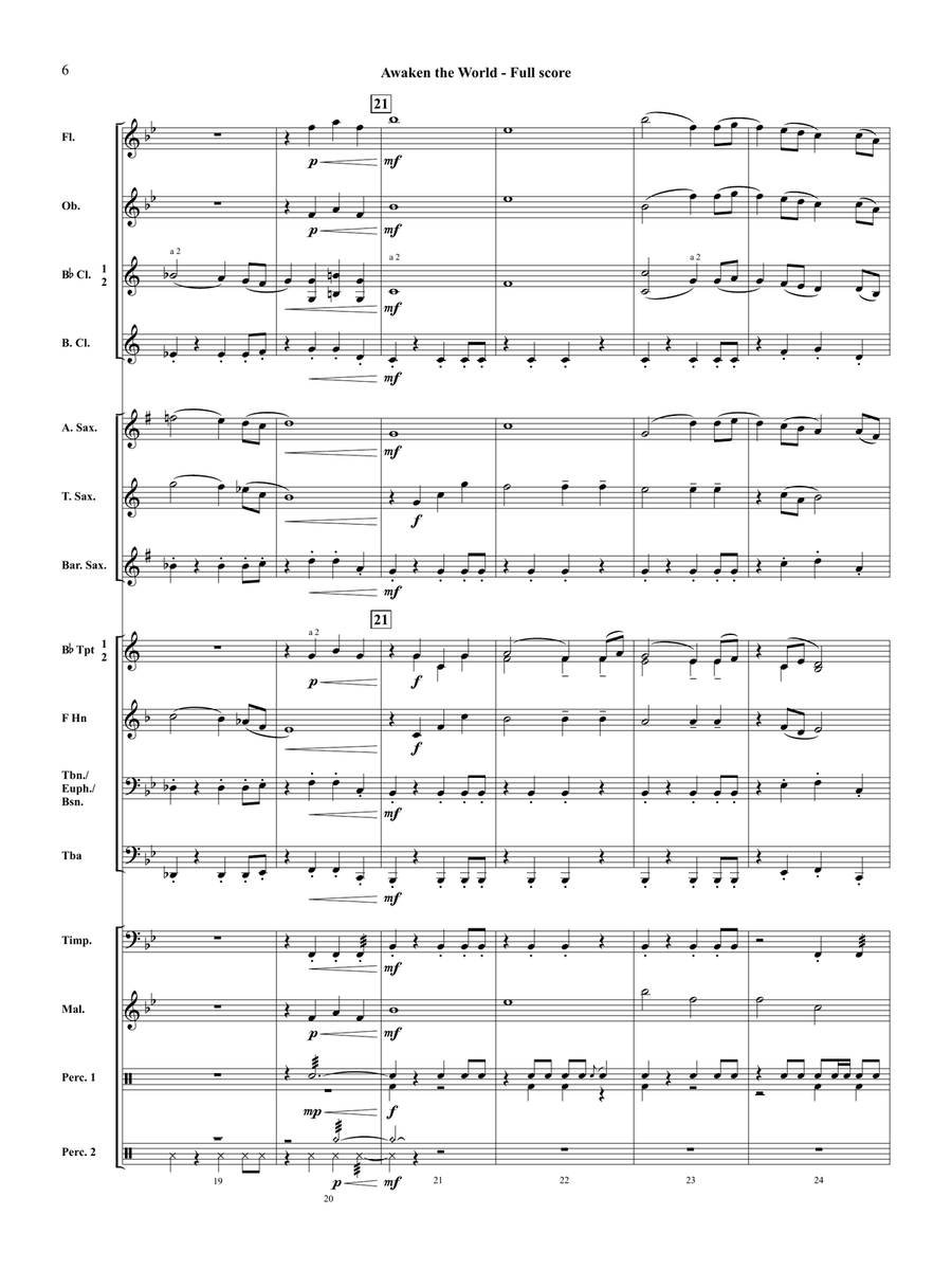 Awaken the World Concert Band scores gallery preview page 6