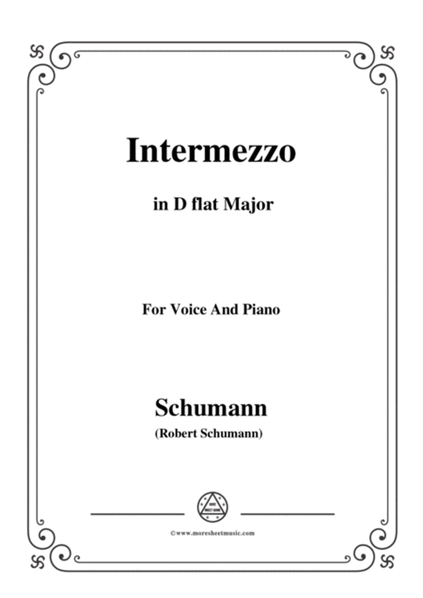 Schumann-Intermezzo,in D flat Major,for Voice and Piano image number null